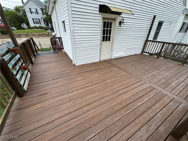 208 Walton Ave, Barnesville, OH 43713 - view of wooden deck
