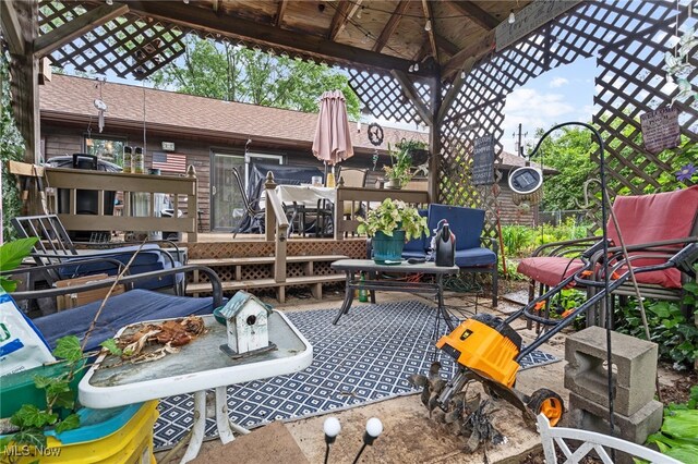4948 State Route 61, Mount Gilead, OH 43338 - view of patio featuring a gazebo