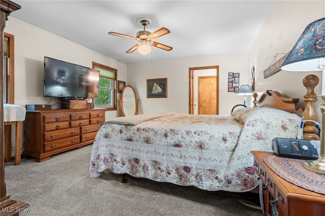 4948 State Route 61, Mount Gilead, OH 43338 - carpeted bedroom with ceiling fan