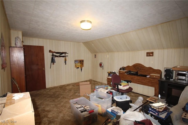 14201 Kauffman Ave, Sterling, OH 44276 - carpeted bedroom featuring wooden walls