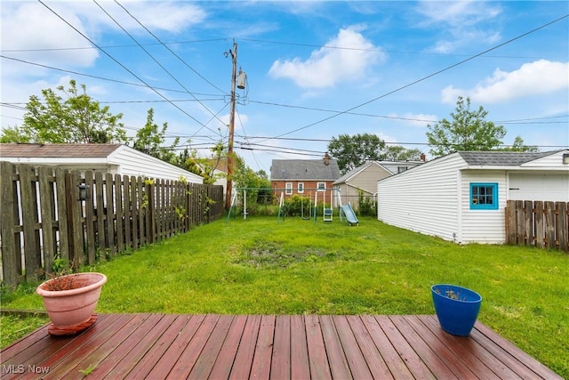 380 E 328th St, Willowick, OH 44095 - view of yard with a playground and a wooden deck