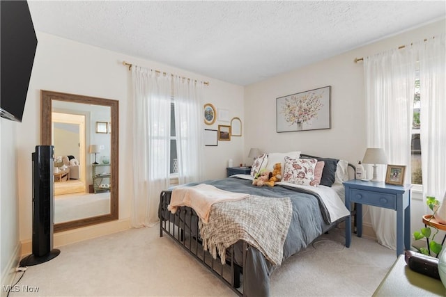 794 Ranney St, Akron, OH 44310 - bedroom with multiple windows, light colored carpet, and a textured ceiling
