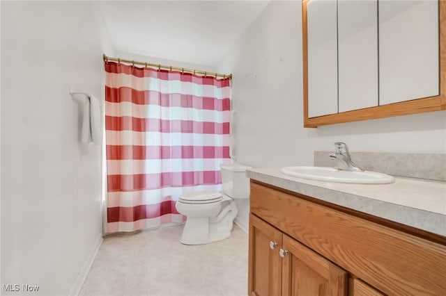 36948 S Lake Shore Blvd, Eastlake, OH 44095 - bathroom with vanity, toilet, baseboards, and a shower with curtain
