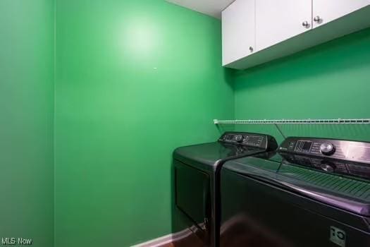 734 Sparrow Way, Wadsworth, OH 44281 - laundry room featuring cabinet space and washer and dryer