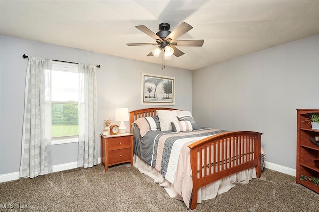 7355 Hunters Glen Ln, Seville, OH 44273 - bedroom with carpet floors, baseboards, and ceiling fan