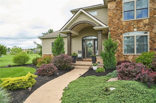 7355 Hunters Glen Ln, Seville, OH 44273 - entrance to property with stone siding