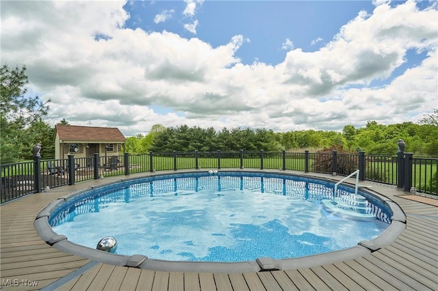 7355 Hunters Glen Ln, Seville, OH 44273 - view of pool featuring an outdoor structure