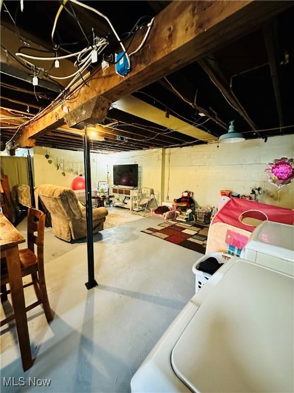 418 Main St, Philo, OH 43771 - view of unfinished basement