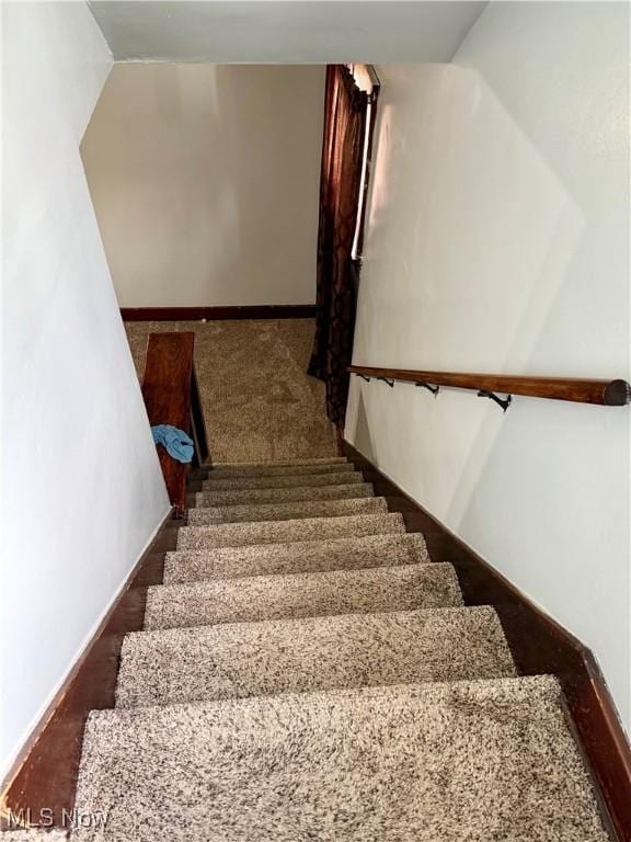 237 Beech Rd, Weirton, WV 26062 - staircase with baseboards and carpet