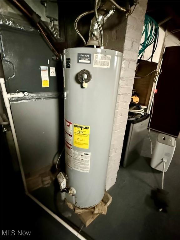 237 Beech Rd, Weirton, WV 26062 - utility room featuring gas water heater and heating unit