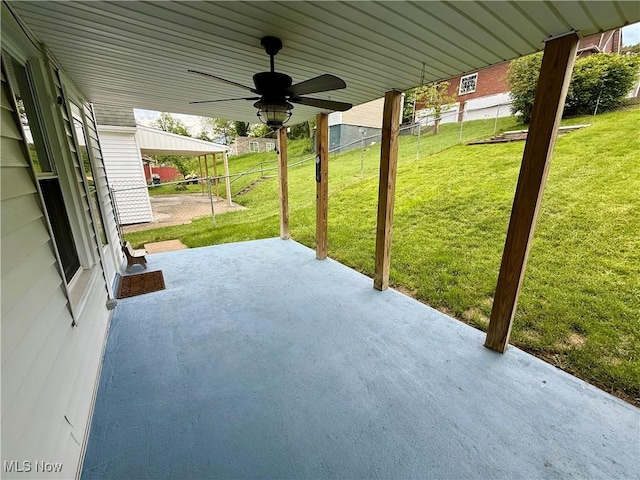 237 Beech Rd, Weirton, WV 26062 - view of patio with ceiling fan