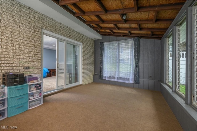 4184 Meadowview Dr NW, Canton, OH 44718 - sunroom with beamed ceiling