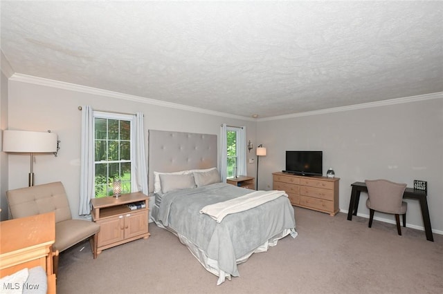 12115 Fowlers Mill Rd, Chardon, OH 44024 - bedroom with crown molding, light colored carpet, and baseboards
