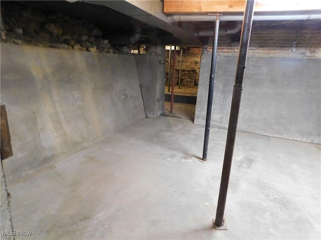 192 Walnut St, Geneva, OH 44041 - view of unfinished basement