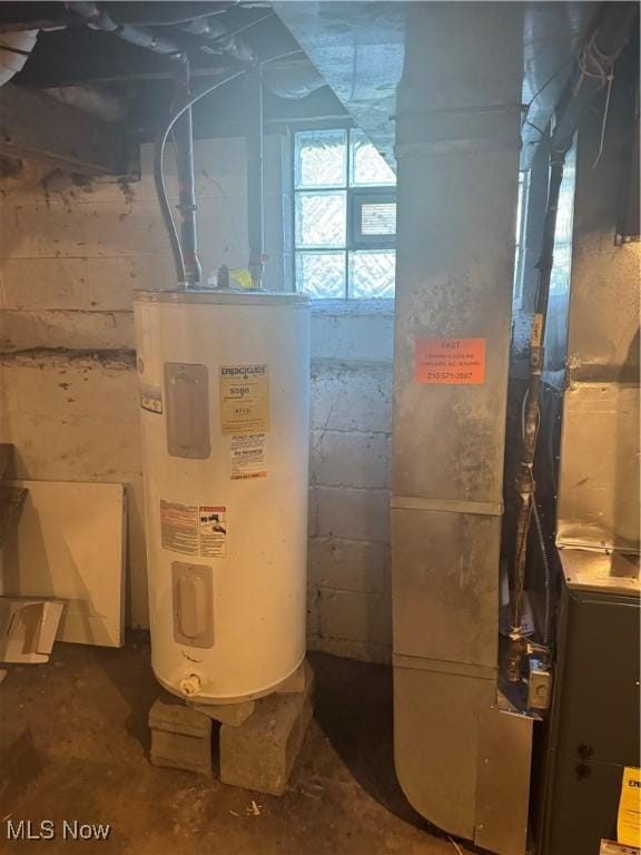 666 Parkwood Rd, Cleveland, OH 44108 - utilities featuring electric water heater and heating unit