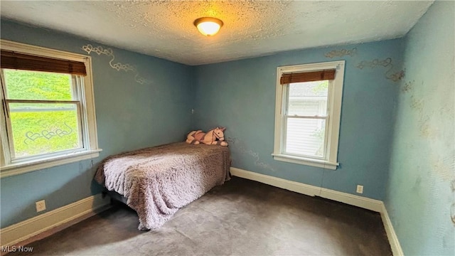 362 E Park Blvd, Akron, OH 44305 - bedroom featuring a textured ceiling, baseboards, and carpet
