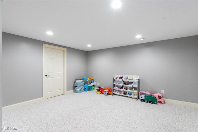1014 Kings Ridge Blvd, Wadsworth, OH 44281 - playroom featuring carpet floors, recessed lighting, and baseboards