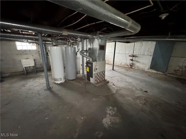483 E 128th St, Cleveland, OH 44108 - below grade area with gas water heater and heating unit