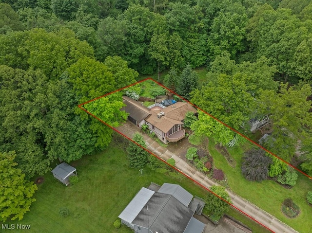 153 Cheyenne Trl, Malvern, OH 44644 - view of property location with property boundaries highlighted and a forest