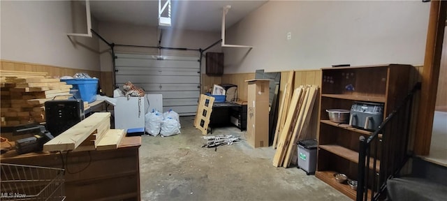 2126 Mctaggart St, Belpre, OH 45714 - garage with wainscoting and wooden walls