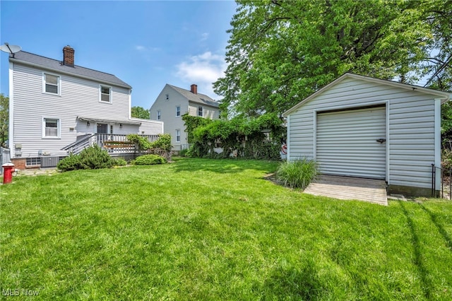 21650 Wilmore Ave, Euclid, OH 44123 - view of green lawn with a deck