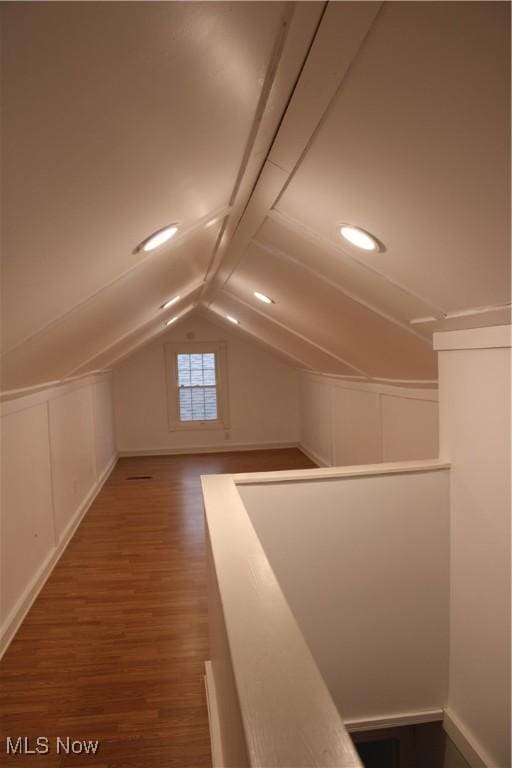 504 Williams Ave, East Liverpool, OH 43920 - bonus room with wood finished floors, lofted ceiling, and recessed lighting