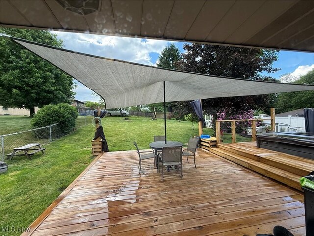 250 Crystal Ln, Weirton, WV 26062 - wooden terrace featuring outdoor dining area