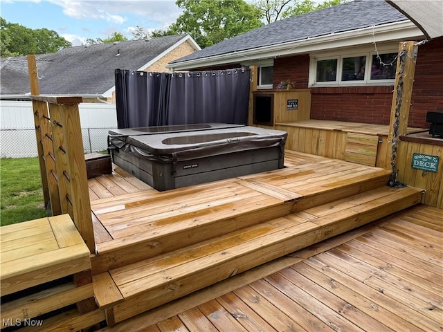 250 Crystal Ln, Weirton, WV 26062 - wooden terrace with a covered hot tub