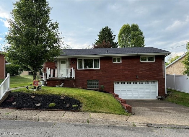 250 Crystal Ln, Weirton, WV 26062 - ranch-style house featuring a garage, asphalt driveway, and brick siding