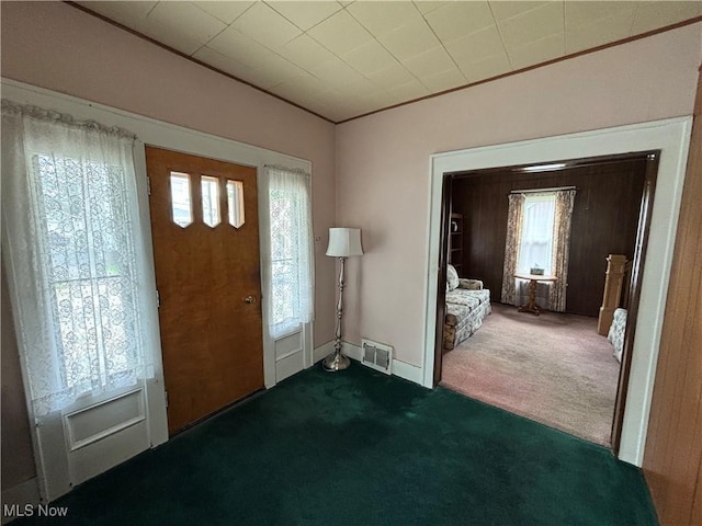 333 Heaslett Ave, Weirton, WV 26062 - entrance foyer with dark carpet