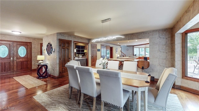 5360 Som Center Rd, Solon, OH 44139 - dining room featuring baseboards and wood finished floors