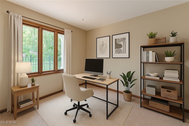 5360 Som Center Rd, Solon, OH 44139 - home office featuring light colored carpet and baseboards