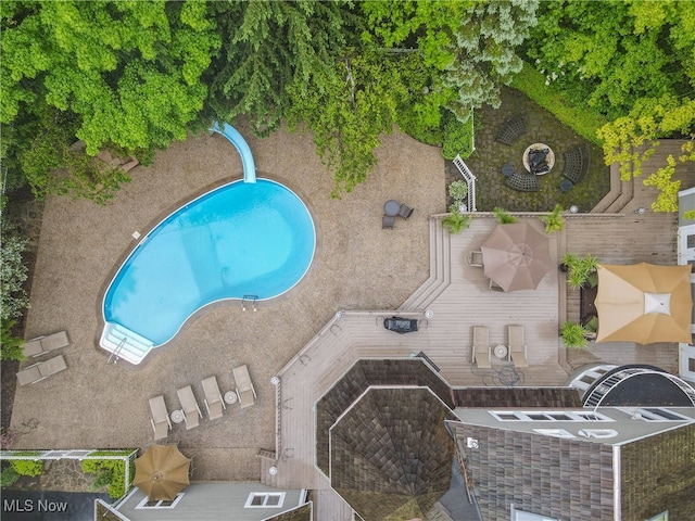 5360 Som Center Rd, Solon, OH 44139 - aerial view of a pool