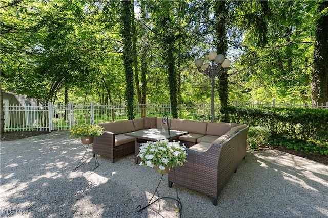 5360 Som Center Rd, Solon, OH 44139 - fenced backyard featuring an outdoor hangout area and a patio area