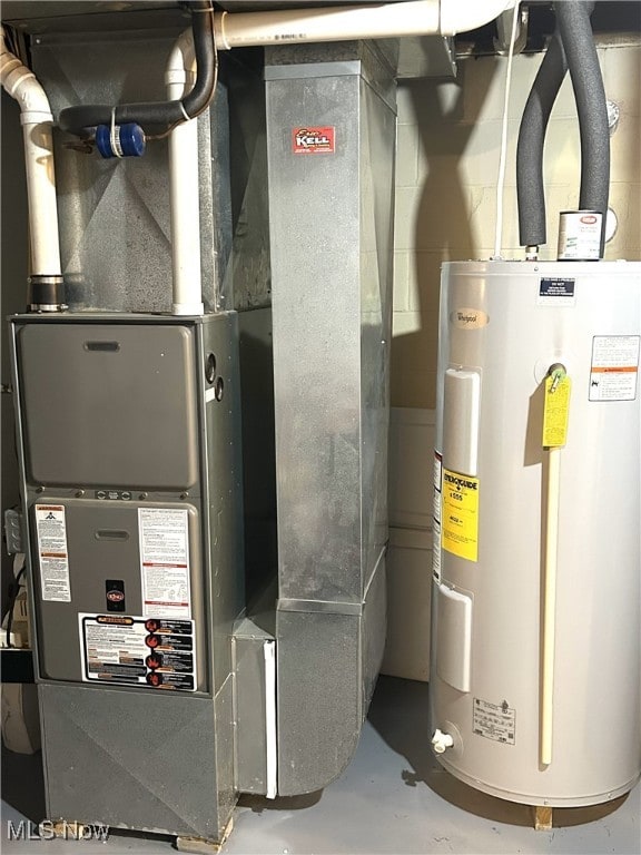 1214 Wentworth Ave, Toronto, OH 43964 - utility room featuring electric water heater and heating unit