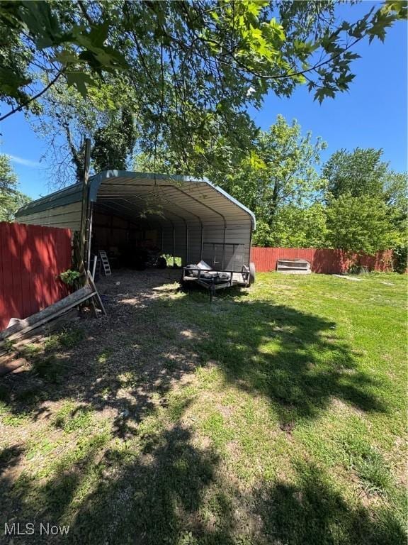 4940 State Route 26, Marietta, OH 45750 - view of yard with a detached carport and driveway