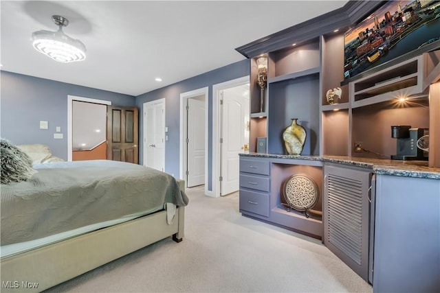 13817 Lakewood Heights Blvd, Lakewood, OH 44107 - bedroom with light carpet and recessed lighting