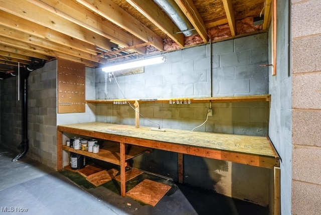 835 Thelma Dr, Wadsworth, OH 44281 - unfinished below grade area featuring a workshop area