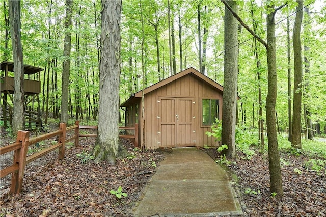 5074 Tall Timbers Dr, Richfield, OH 44286 - view of shed featuring a wooded view