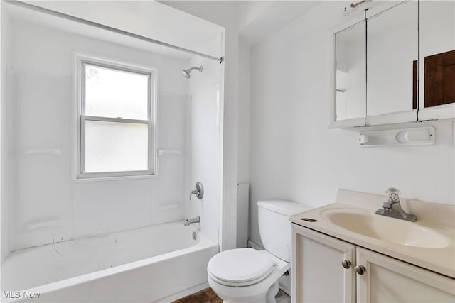 851 Paxton Rd, Cleveland, OH 44108 - bathroom featuring vanity, toilet, and shower / tub combination