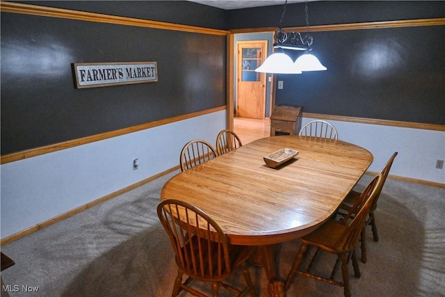 5399 N Elyria Rd, West Salem, OH 44287 - dining space with carpet floors and baseboards