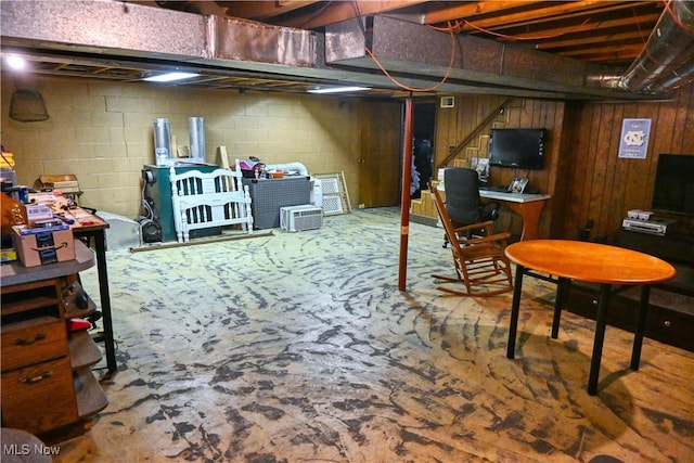 5399 N Elyria Rd, West Salem, OH 44287 - unfinished below grade area featuring wooden walls