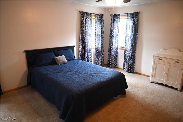 5399 N Elyria Rd, West Salem, OH 44287 - bedroom featuring carpet floors, baseboards, and ceiling fan