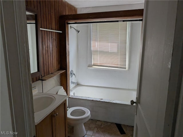 1367 Clearaire Rd, Cleveland, OH 44110 - full bath featuring toilet, vanity, and  shower combination