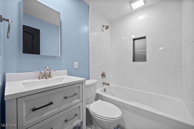 12364 Avalon Dr, Grafton, OH 44044 - bathroom featuring vanity, toilet, and shower / tub combination