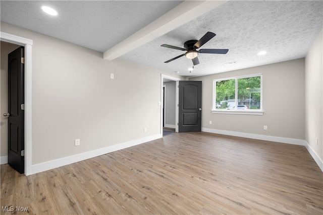 12364 Avalon Dr, Grafton, OH 44044 - unfurnished room with a ceiling fan, recessed lighting, wood finished floors, baseboards, and a textured ceiling
