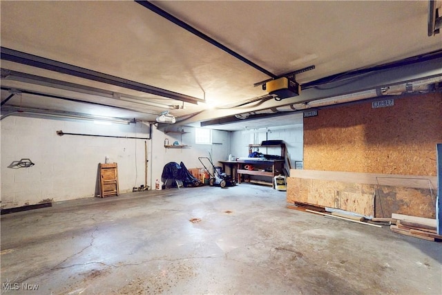 2920 Linda Way, Steubenville, OH 43952 - garage with a garage door opener and concrete block wall