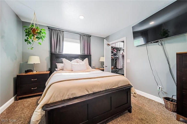 9012 Winesburg Rd, Dundee, OH 44624 - bedroom featuring light colored carpet, baseboards, a closet, and recessed lighting
