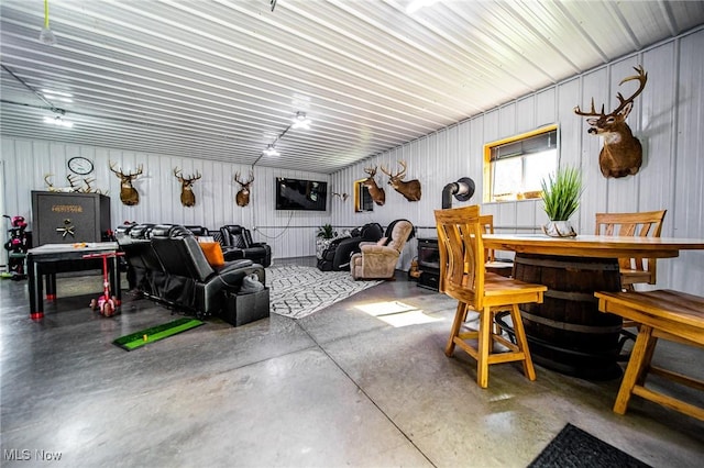 9012 Winesburg Rd, Dundee, OH 44624 - living area with finished concrete flooring