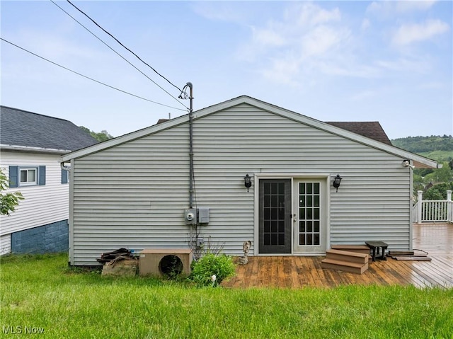 68290 Orchard Ave, Bridgeport, OH 43912 - back of house with a deck and french doors